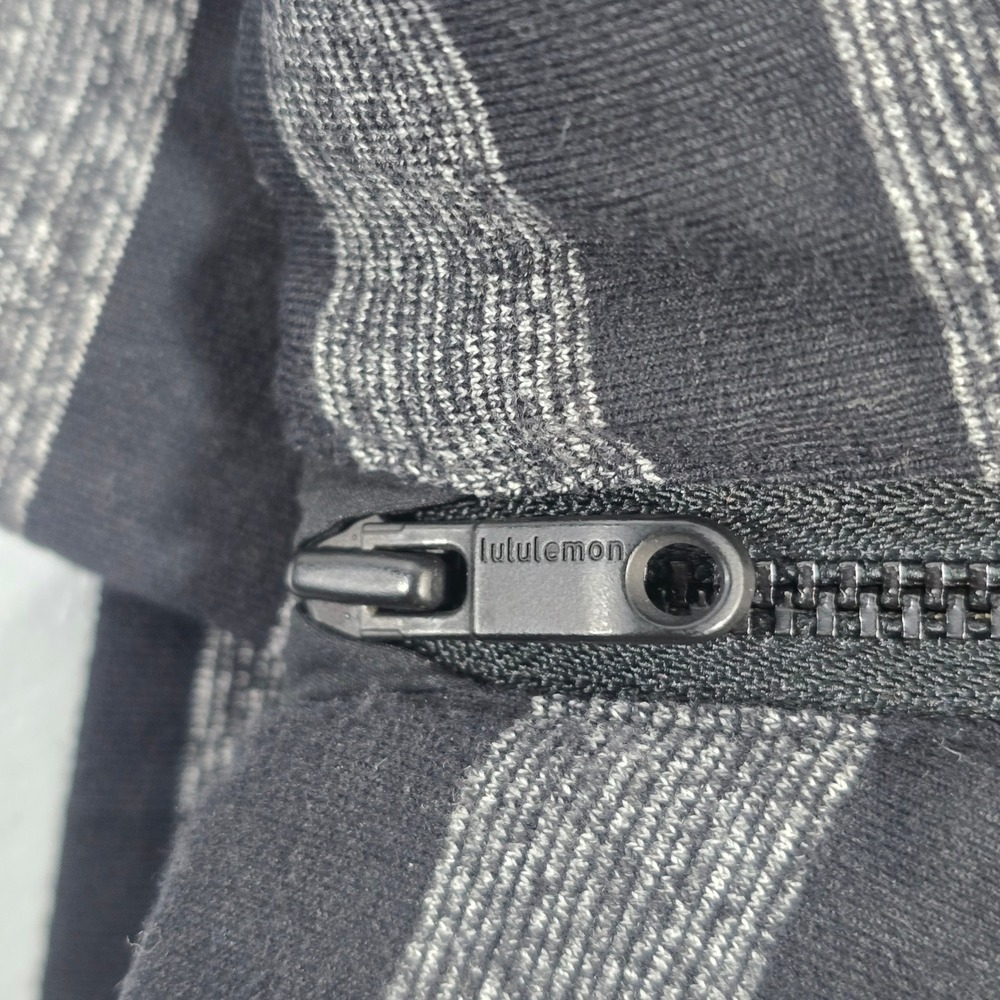 Lululemon Mens Striped Quarter Zip Pullover Athletic Long Sleeve‎ Shirt Top L - Picture 7 of 8